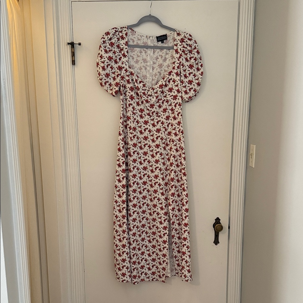 DANIELLE BERNSTEIN Red Floral Maxi Dress